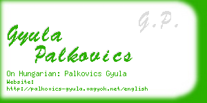 gyula palkovics business card